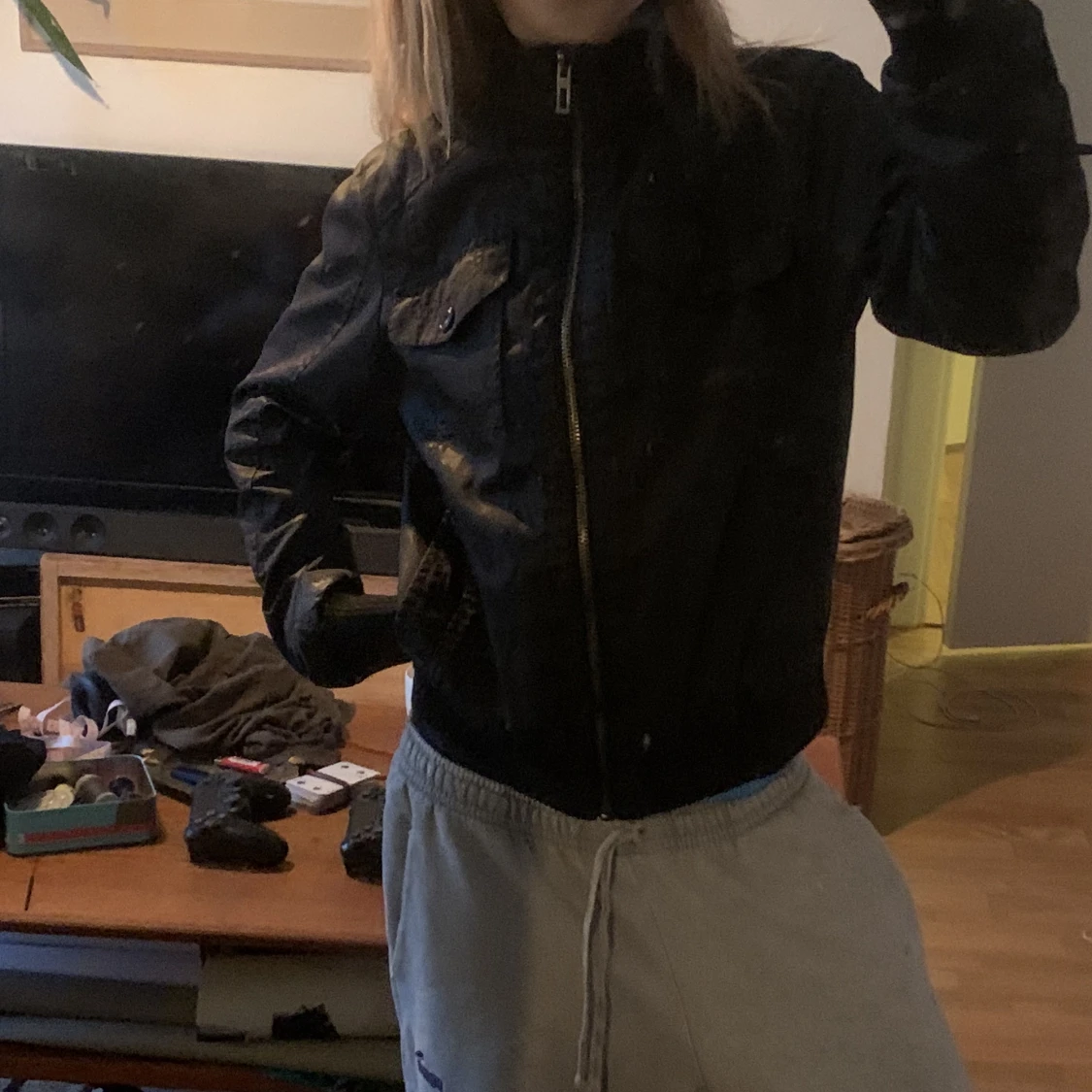 Svart espirit jacka - 90