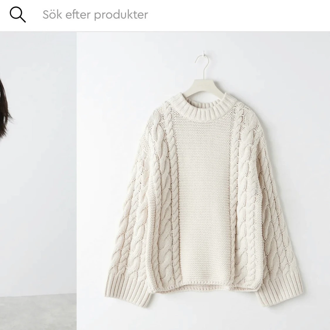 Gina Tricot chunky cable knit sweater beige - 91