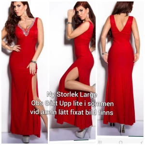 Ny super Snygg Långklänning st Largw - Ny med lappar !  Obs gått upp lite i sömmen , super lätt att sy ihop dock 