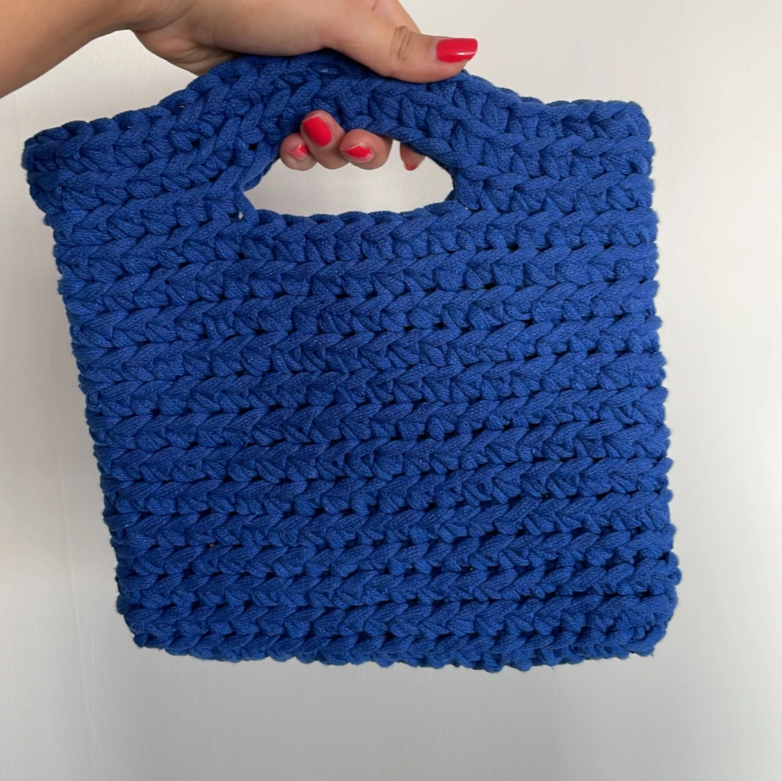 Virkad väska - Cobalt Blue
