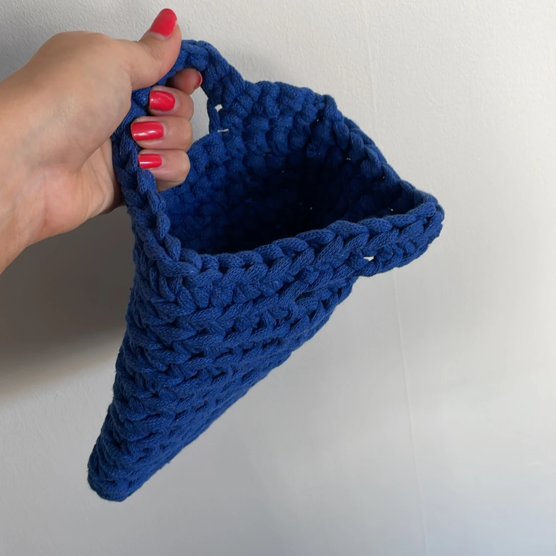 Virkad väska - Cobalt Blue - 90