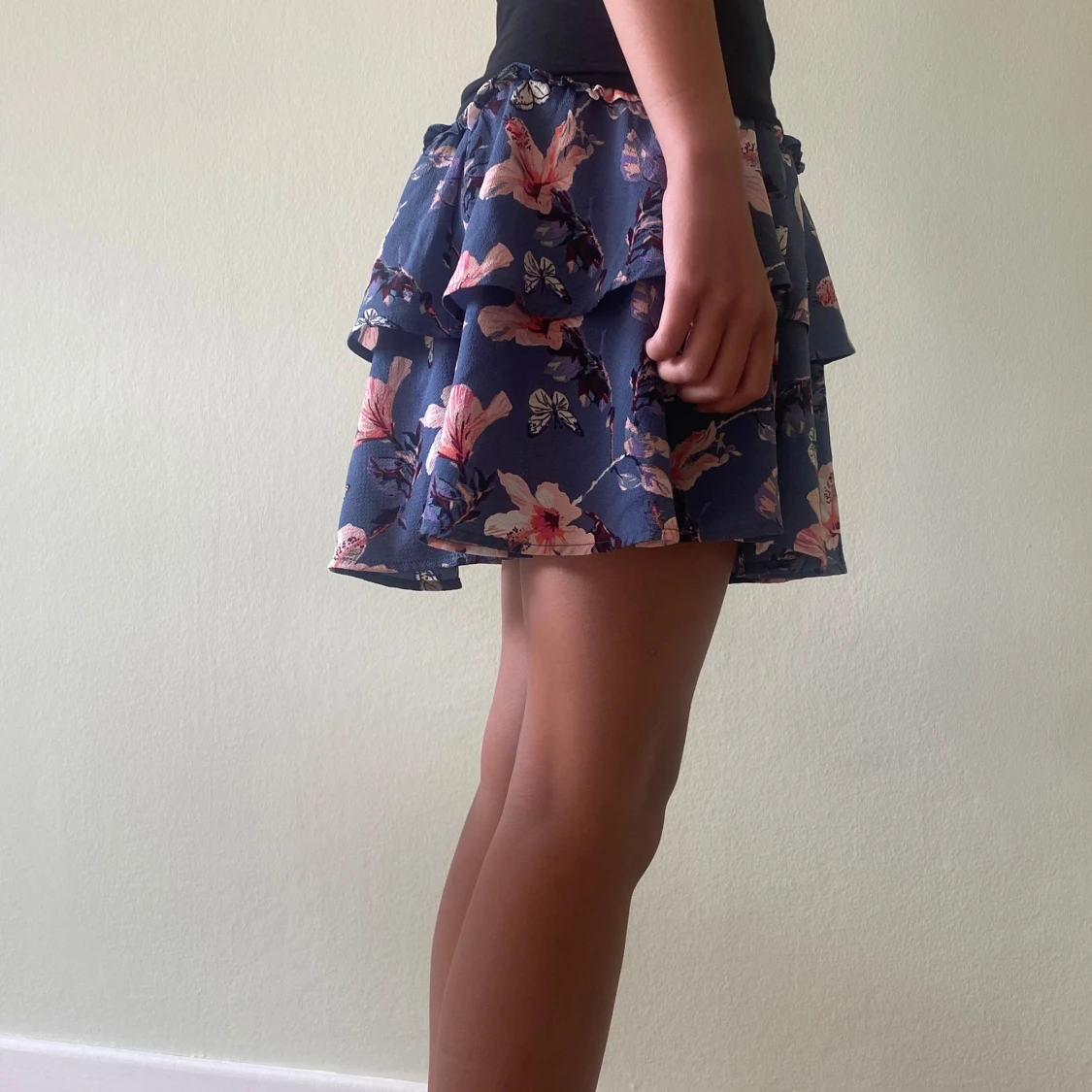 kort blommig kjol💗 - 92