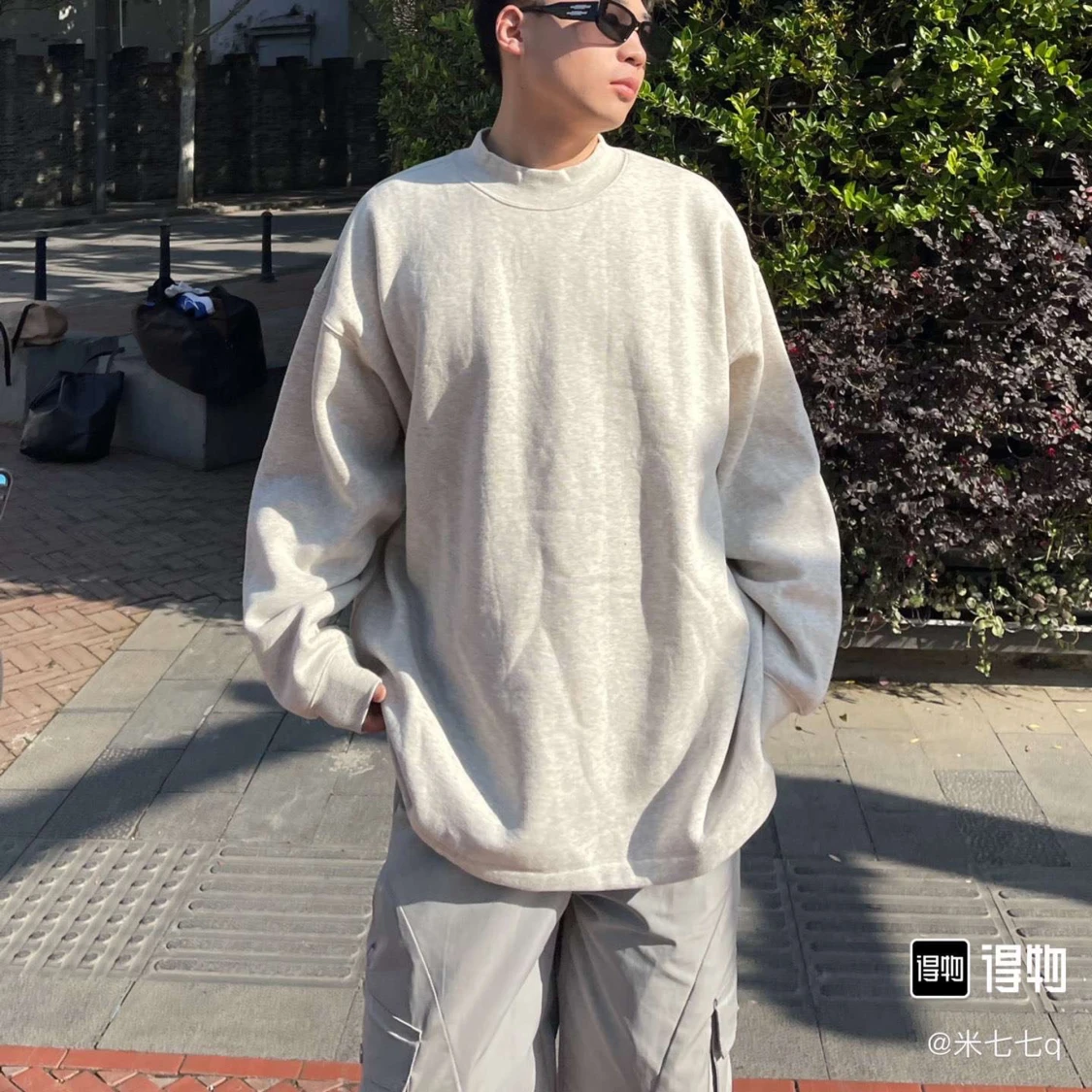 Essentials SS22 Relaxed Crewneck Light Oatmeal  - 90