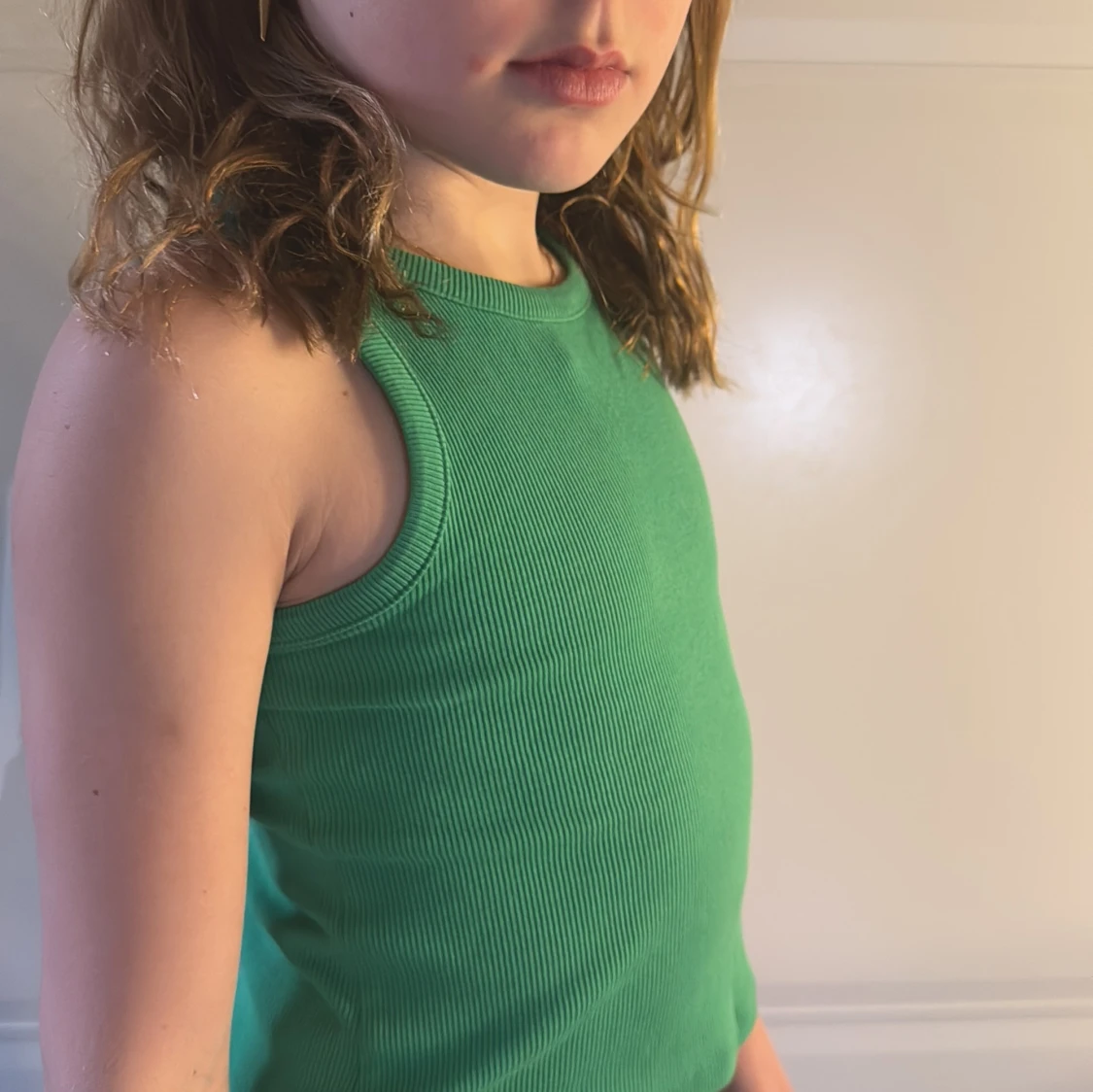 Grön ribbad linnetopp - 90