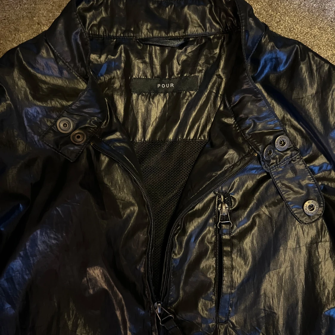 Pour Glansig lack tunn jacka - 92