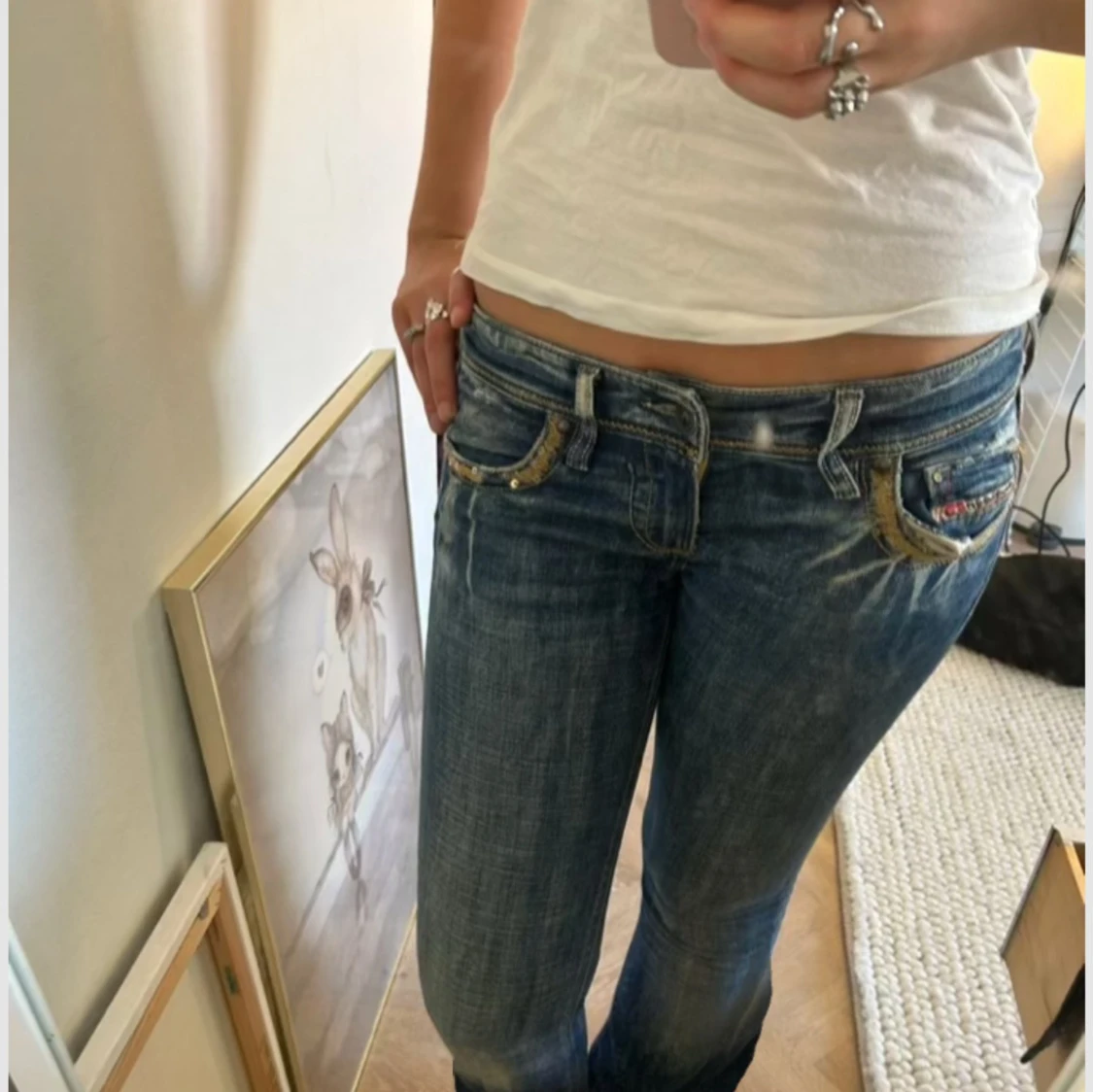 Lågmidjade jeans - 90