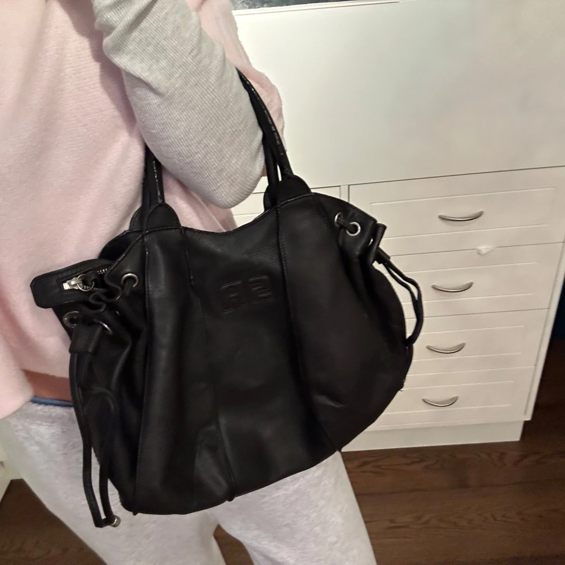 Vintage läder väska  - 2