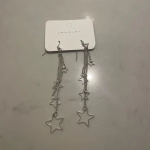 stjärnörhängen silver - Jättefina stjärnörhängen som är helt nya och ALDRIG använda!🌟49kr för båda!