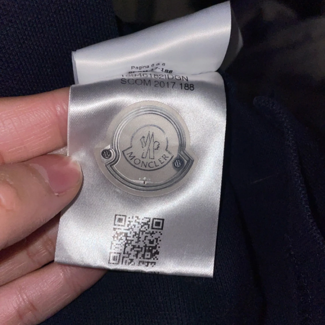 Svart långärmad pikétröja från Moncler - 1