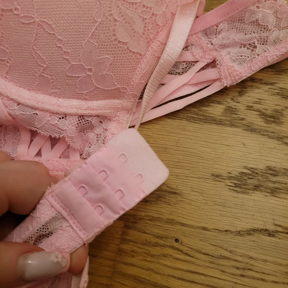 Rosa spetsunderkläder - 90