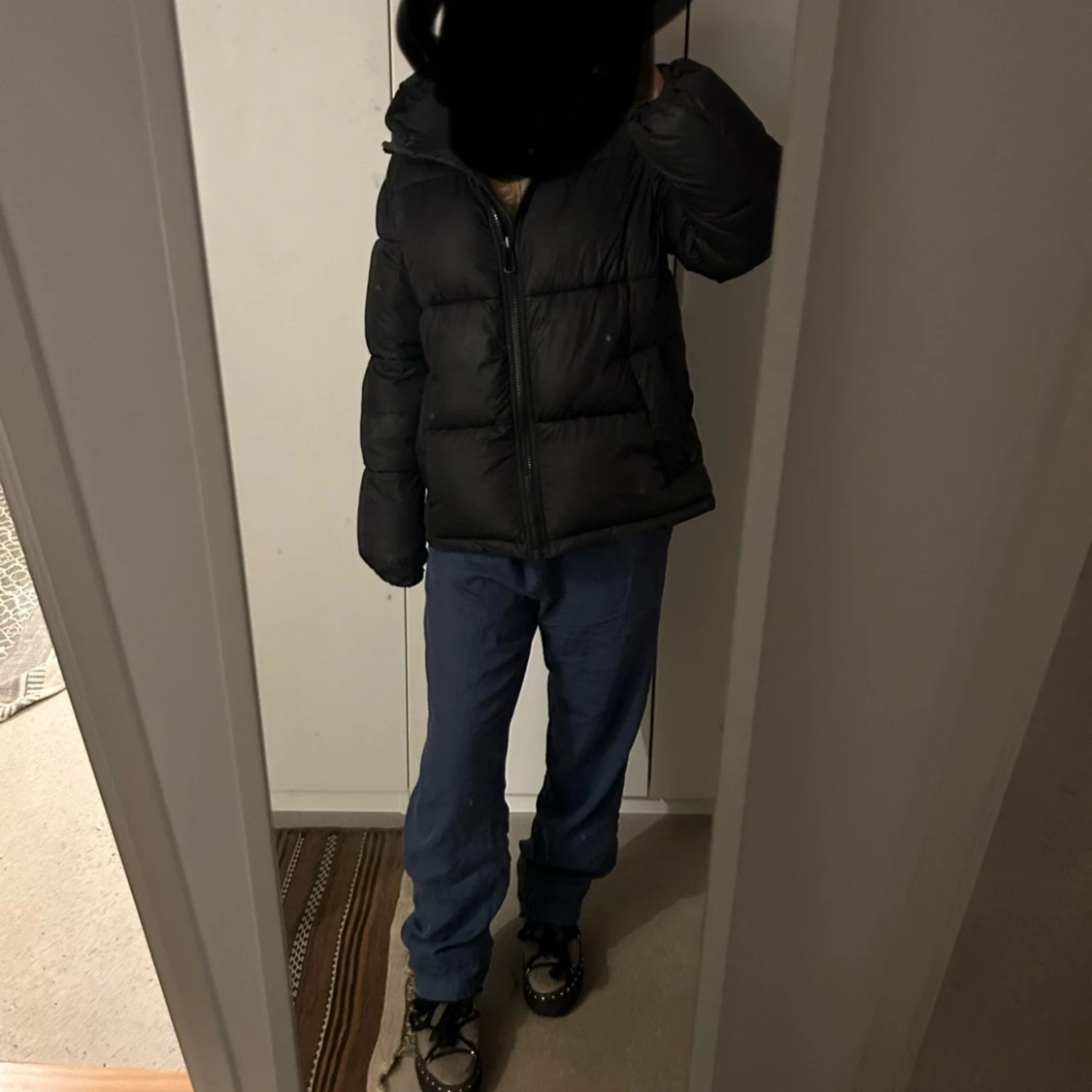 svart vinter jacka  - 90