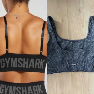 Svart sportbh från gymshark som passar XS-S med justerbara band. Grå sportbh från Aim’n, passar XS-M  (väldigt stretchig). Båda är i nyskick, endast använts två gånger! Båda för 120 kr eller en för 70 kr🫶🏽