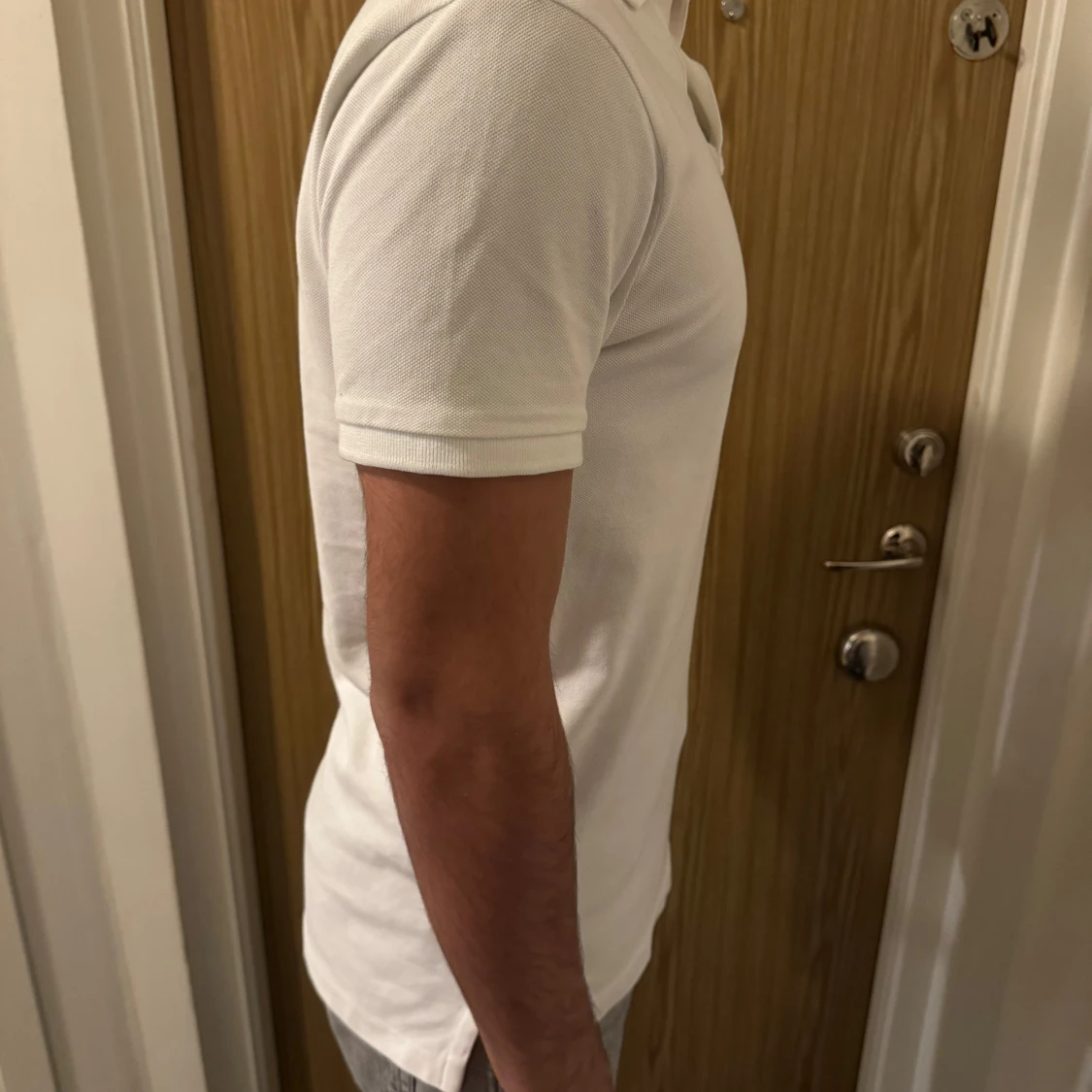 Vit kortärmad pikétröja från Ralph Lauren - 92