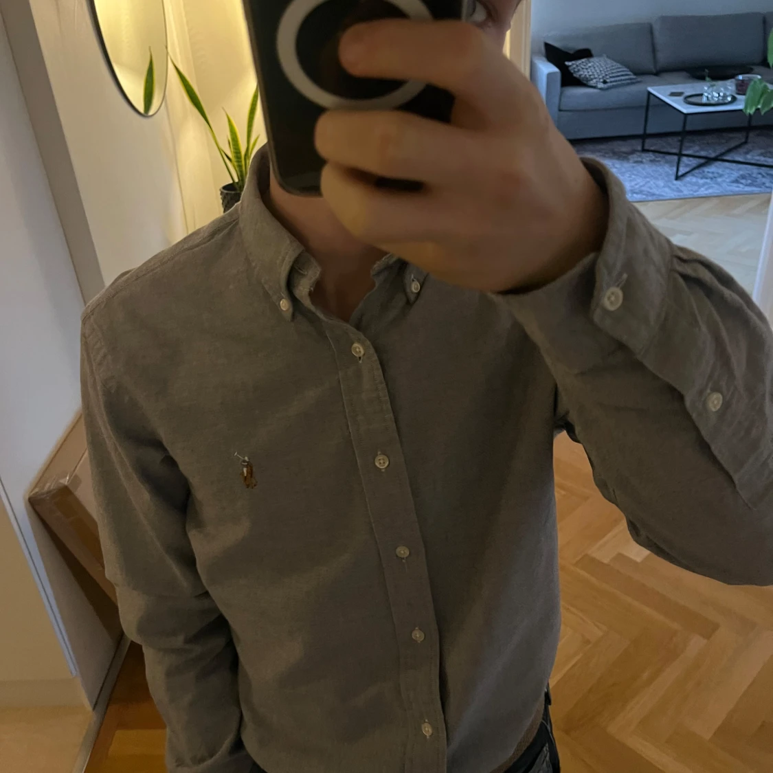 Grå ralph lauren skjorta - 90