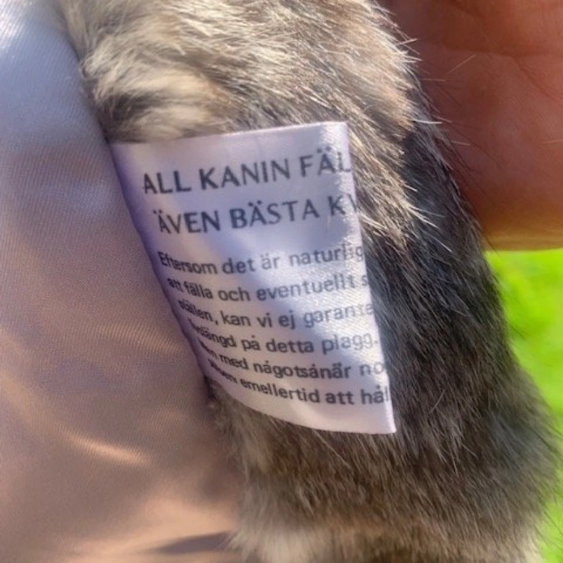 Vintage grå pälsjacka/kappa i äkta päls - 92