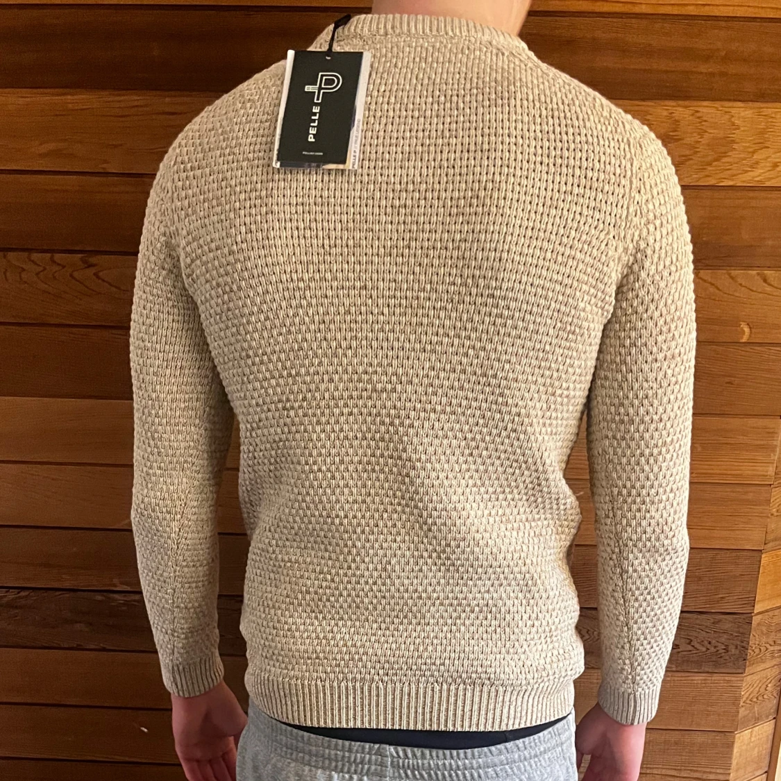 Beige stickad tröja från Pelle P - 92