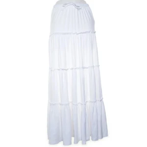 Vit långkjol med volang - Vit långkjol med volangdetaljer från bikbok🤍 