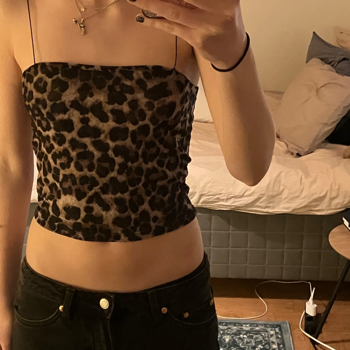 Linne med leopardmönster