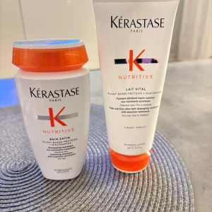 Kerastaze Nutritive schampo och balsam - Säljer schampo och balsam från Kerastaze som är använt 3 ggr. Fick det i julklapp. Det är en bra vårdande serie  men den tynger ner mitt tunna hår för mycket, så därför jag säljer det. Flaskorna är inte helt fulla men nästan. Inköpspris  för 594 kr. 