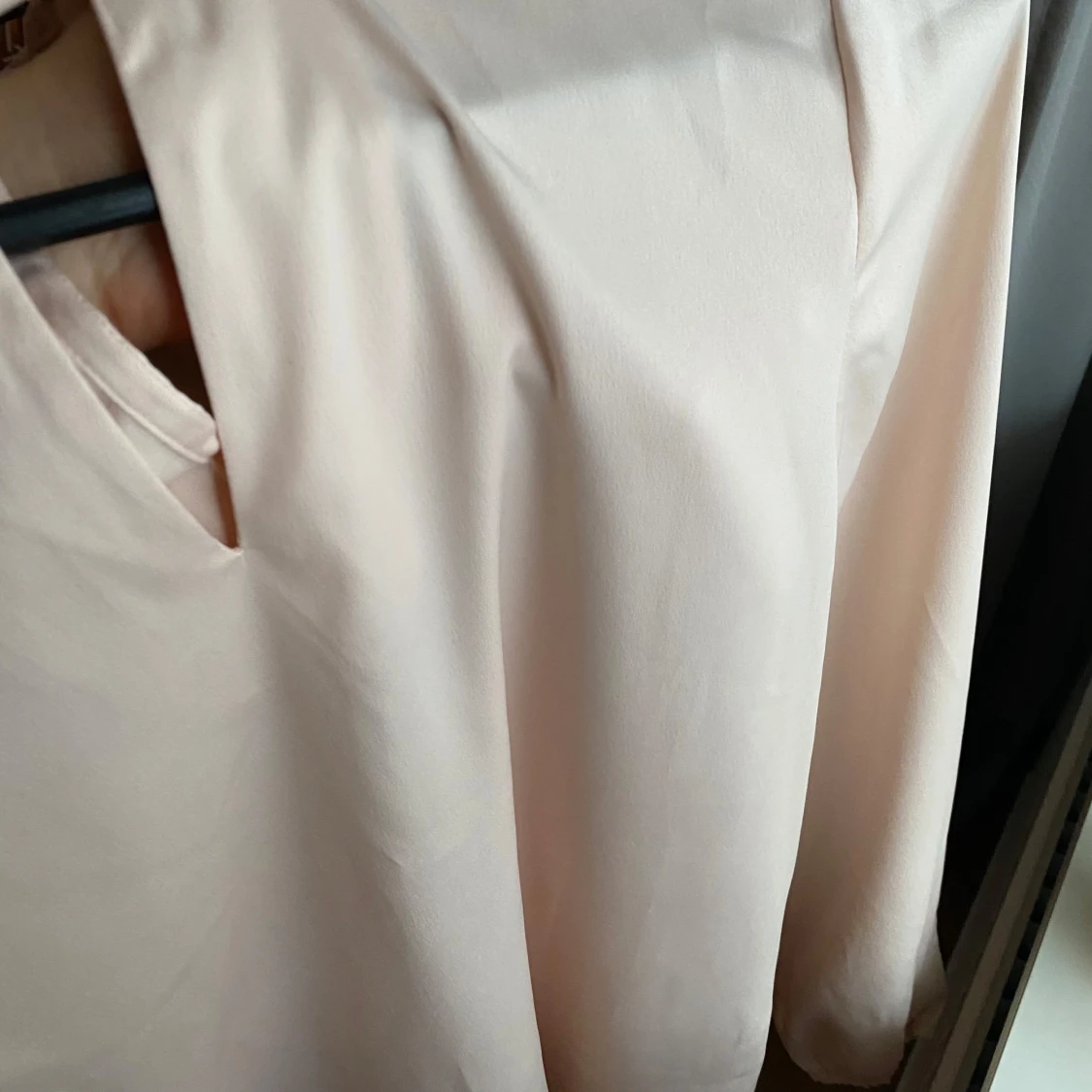 Ljusrosa långärmad blus - 93