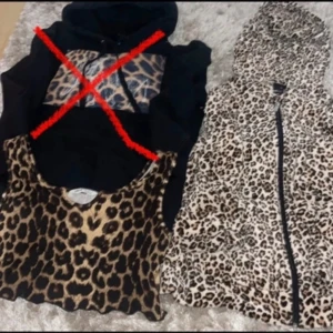 Leopard sett - Tröjan är från Gina tricot och linnet från shien, den överkryssade är såld. Båda i bra skick. Kan säljas enskild, bara att skriva privat