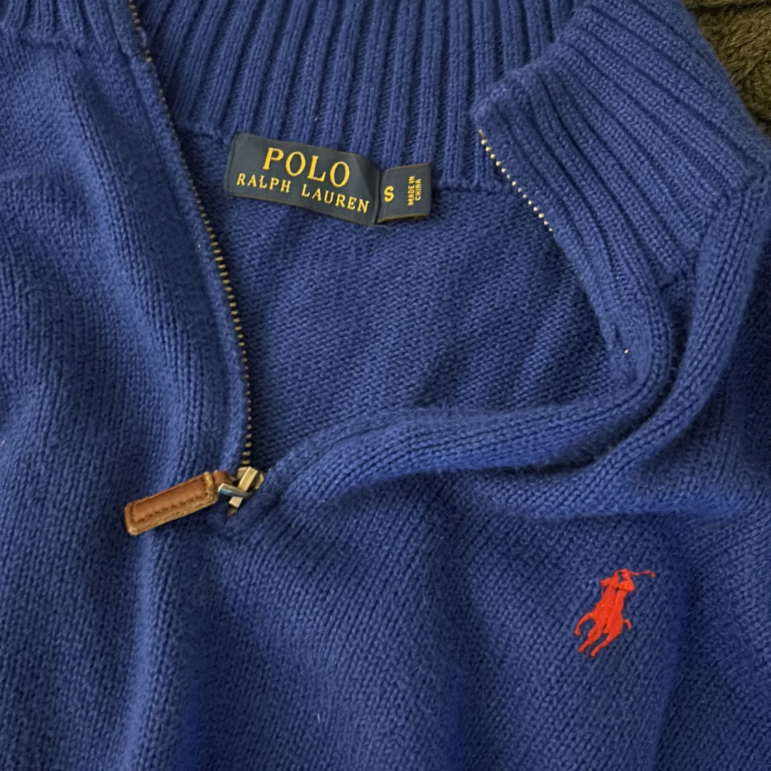  Polo stickad halv Zip   - 91