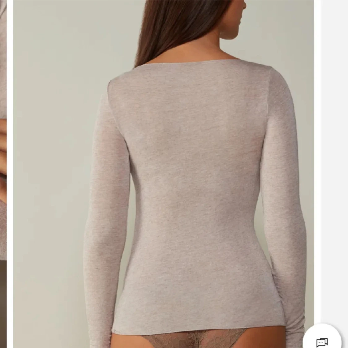 Beige långärmad topp