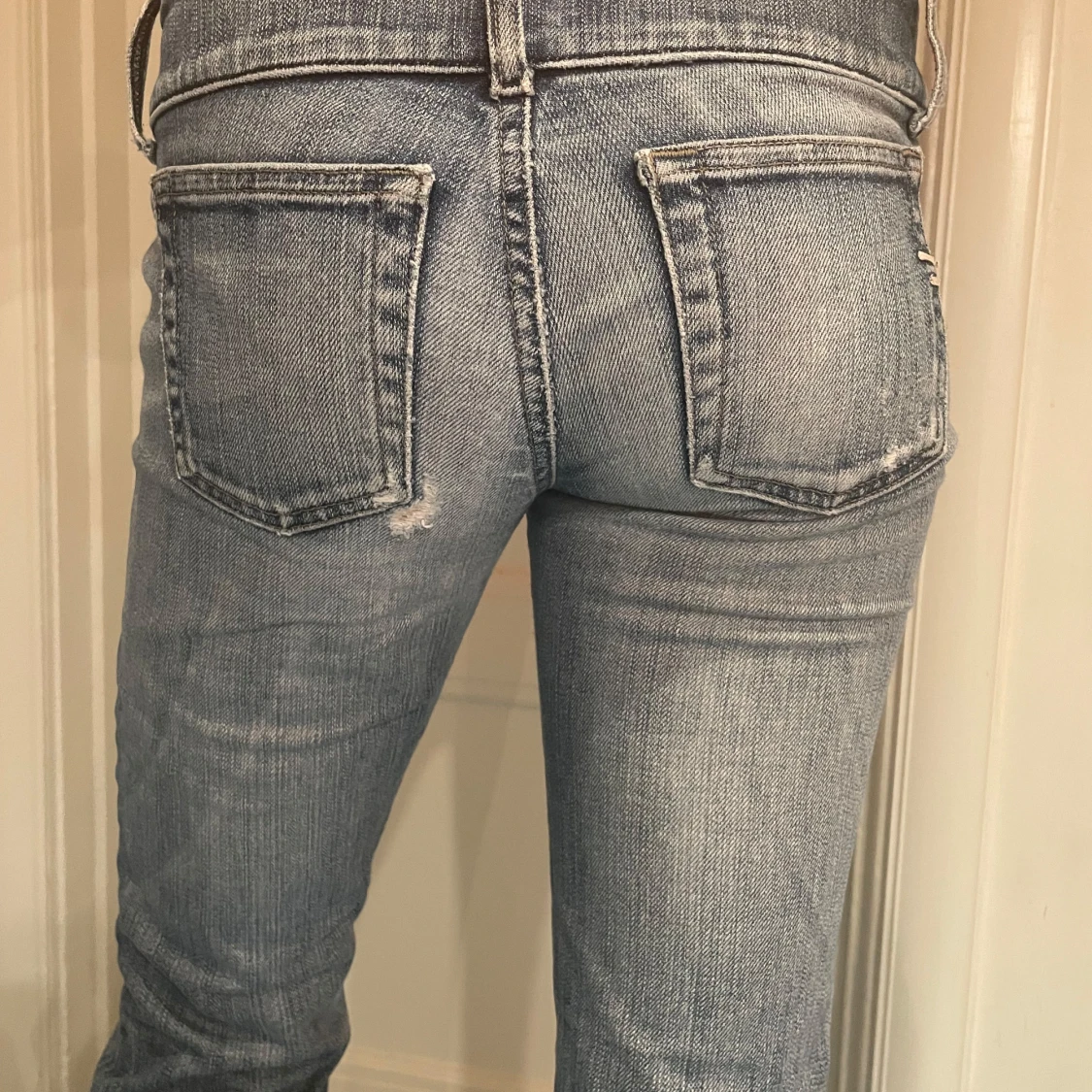 Blå bootcut jeans - 92