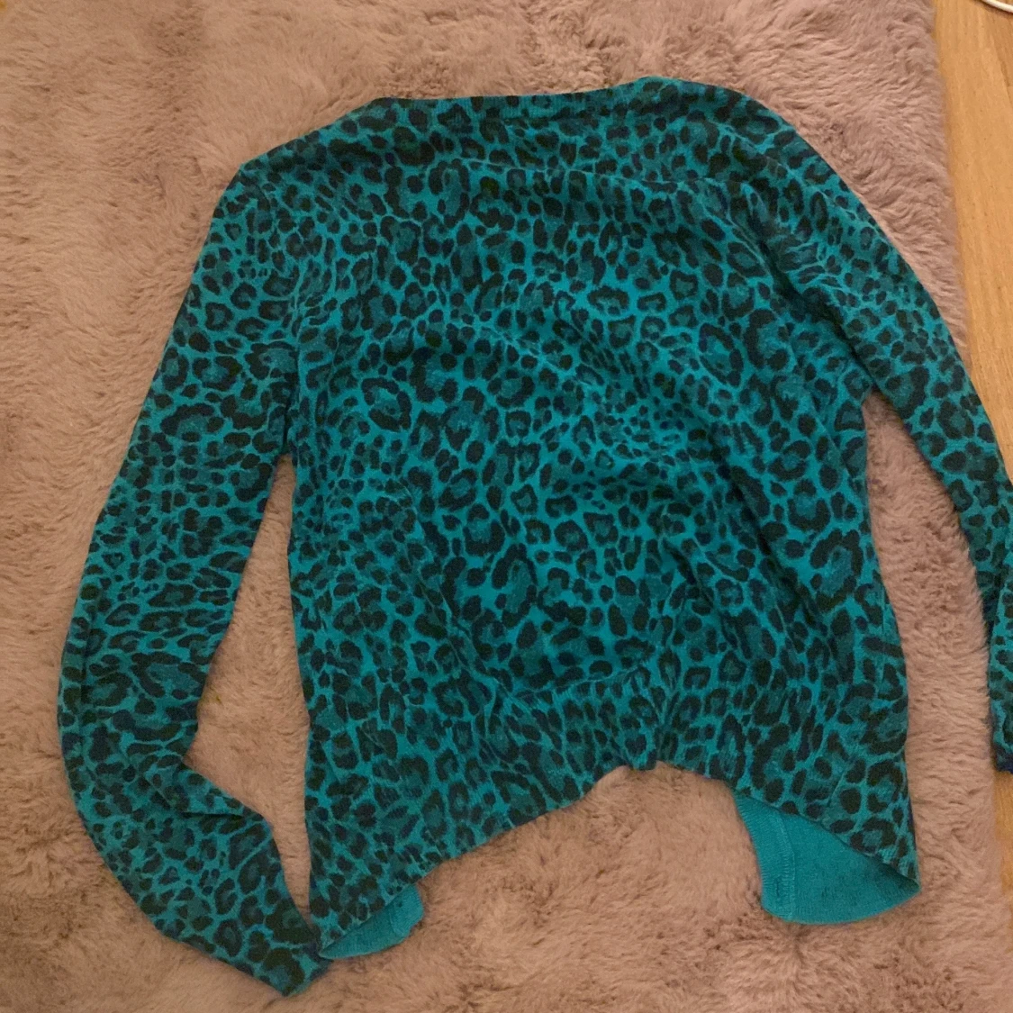 Y2k kofta leopard blått mönster - 91
