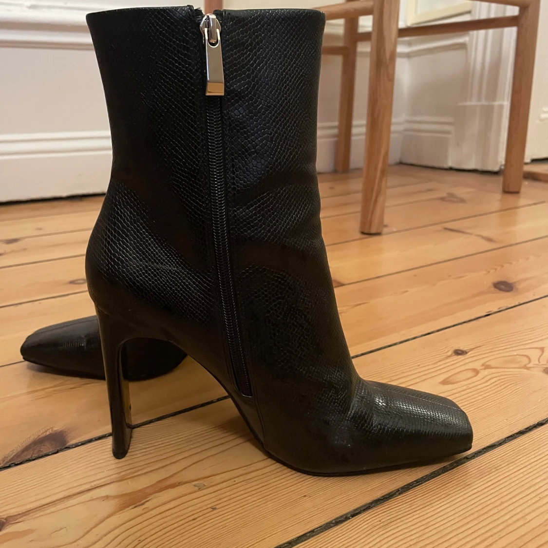 Svarta boots med klack - 90