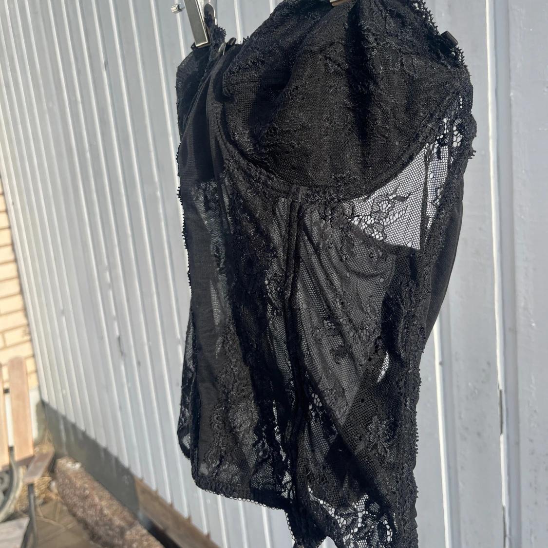 Svart spets korsett  - 92
