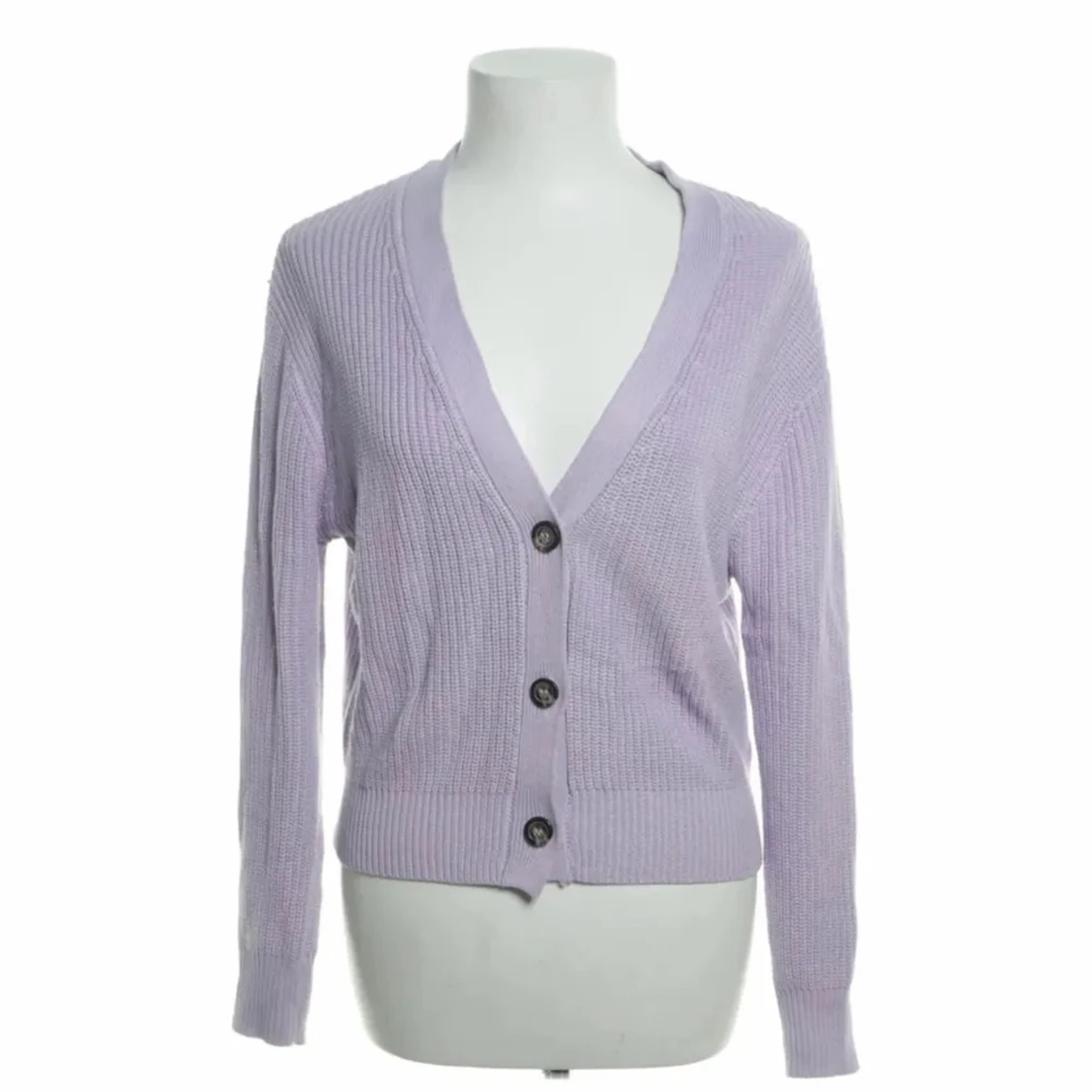 Ljuslila stickad kofta - 27