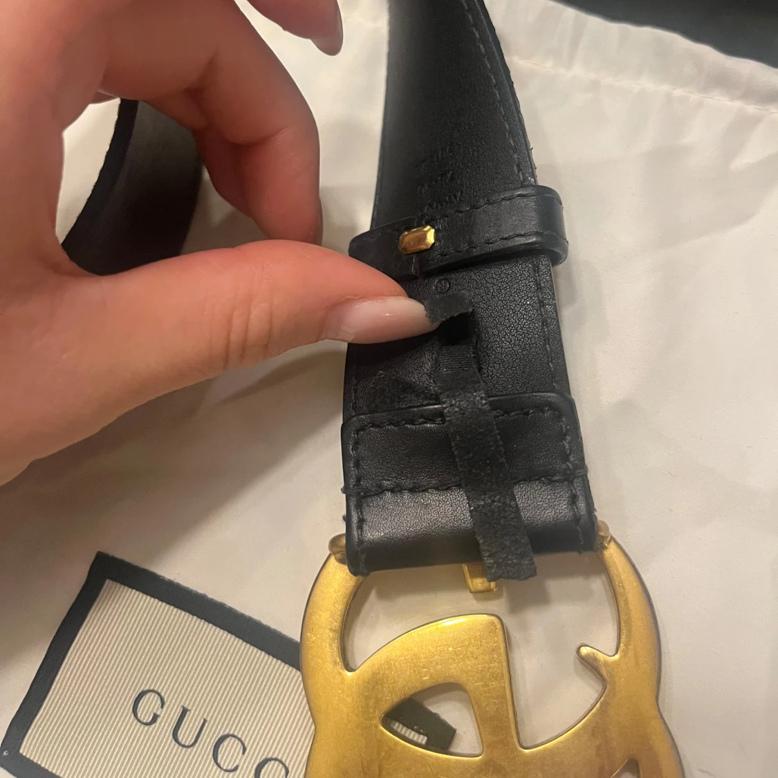 Svart GG Marmont bälte från Gucci - 92