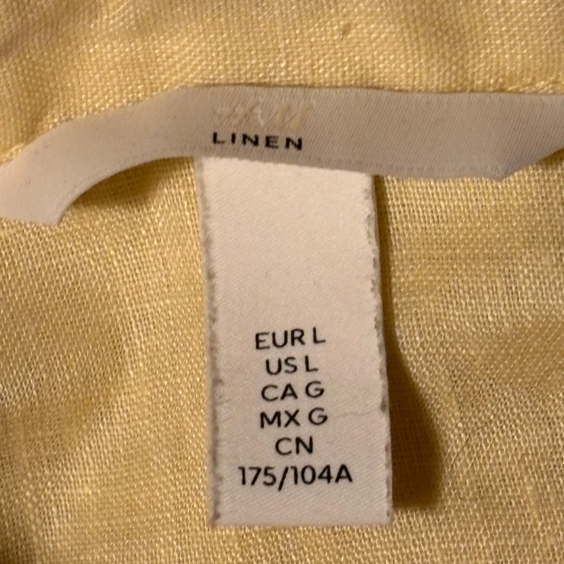 Gul linneskjorta - 90