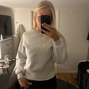 Grå sweatshirt - Använd några gånger, därför inga skador. Skriv för fler frågor eller intresse!