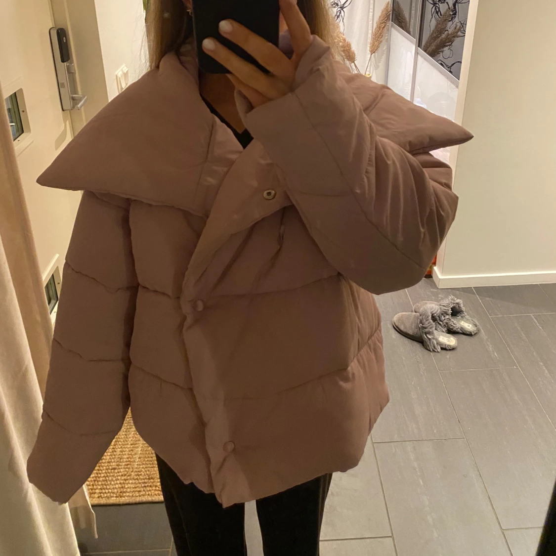 Rosa pufferjacka - 90