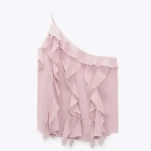 Half shoulder rosa topp - Jättefin 