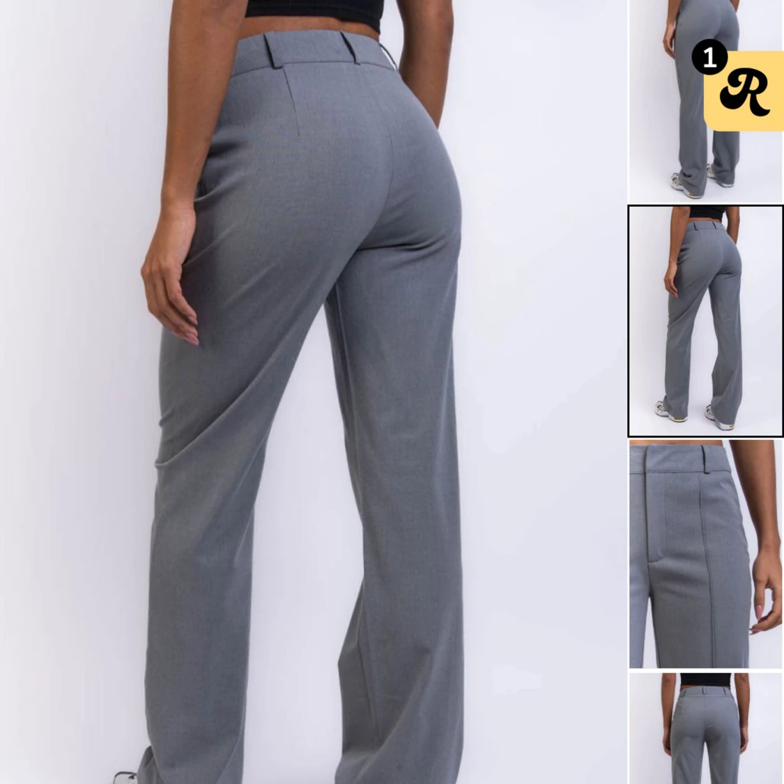 Grå kostymbyxor - 1