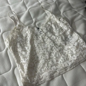 Spets topp - Hej säljer denna linnet från h&m  Använd 1 gång, super snygg!  40kr