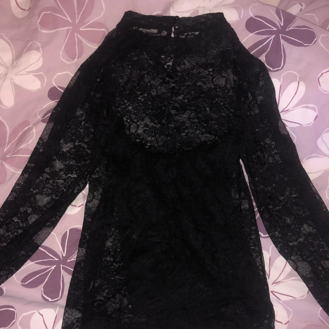 Svart spets tröja - 90