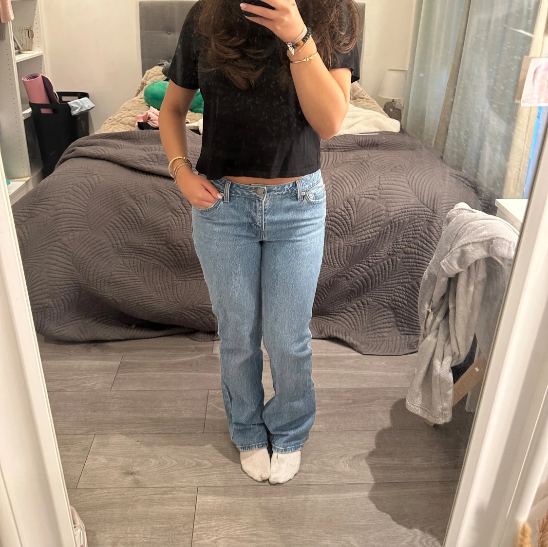 Low pitch bootcut Levis
