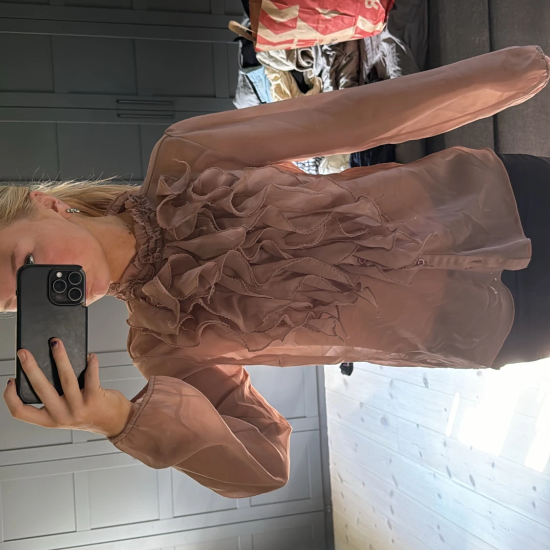 dustyrosa volang blus