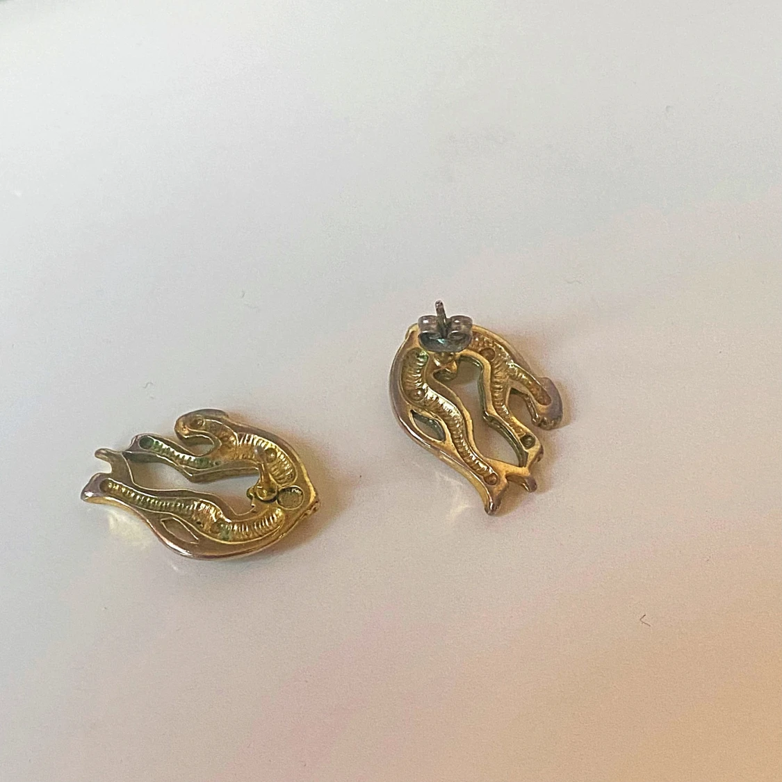 Guldhalsband och örhängen med kattmotiv - 93