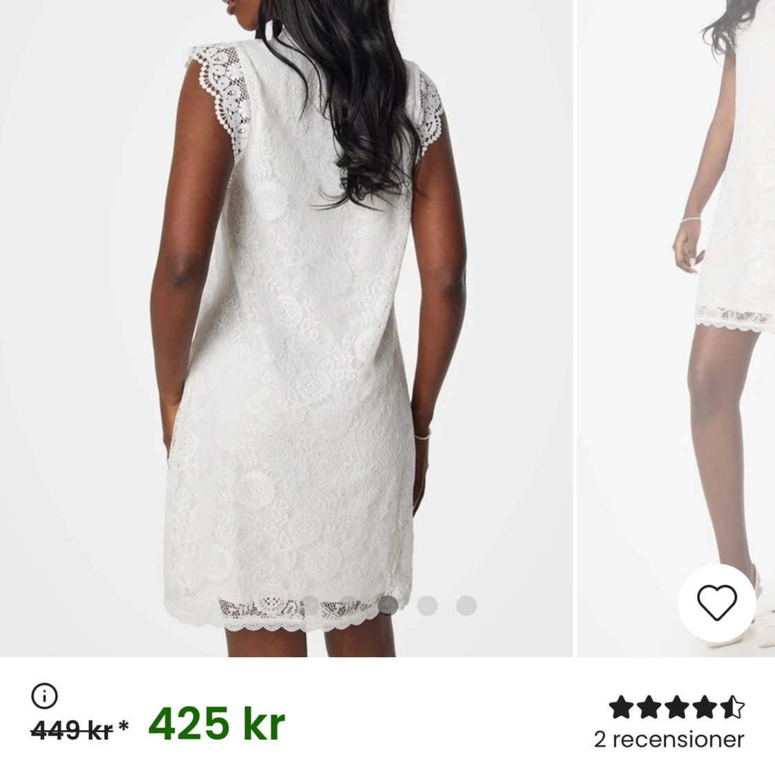 Vit spetsklänning - 3