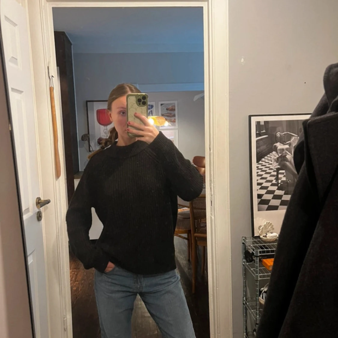 Svart stickad tröja från vero Moda  - 91