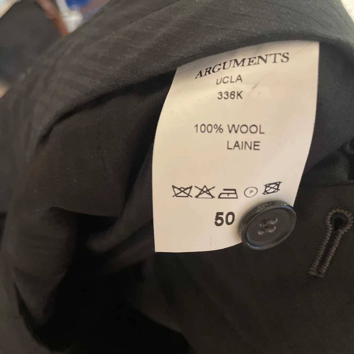 Grå kostymbyxor i ull - 91