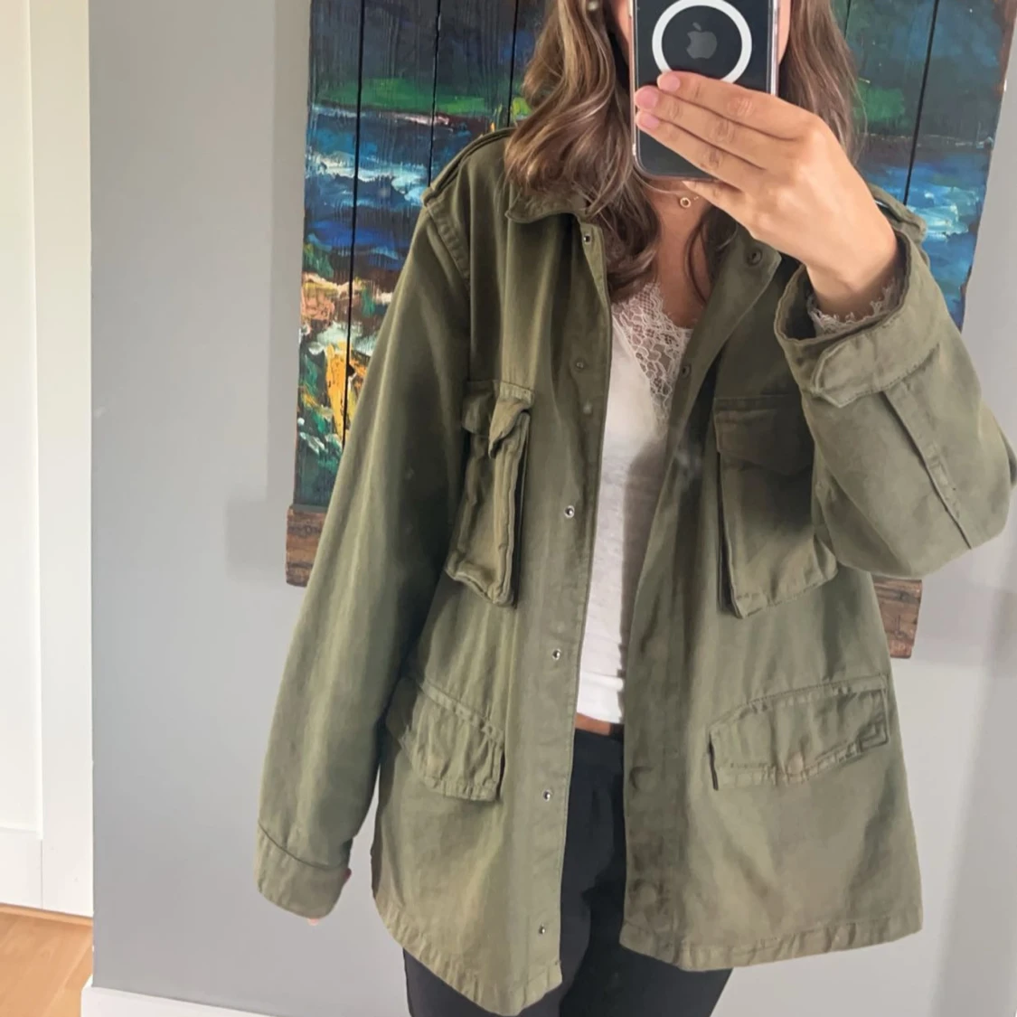 Militärgrön jacka - 1