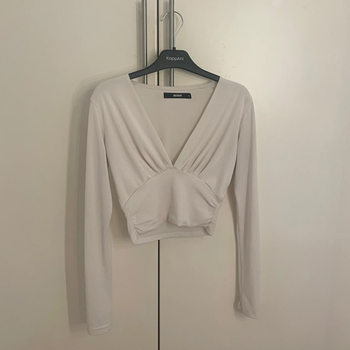 Vit långärmad topp