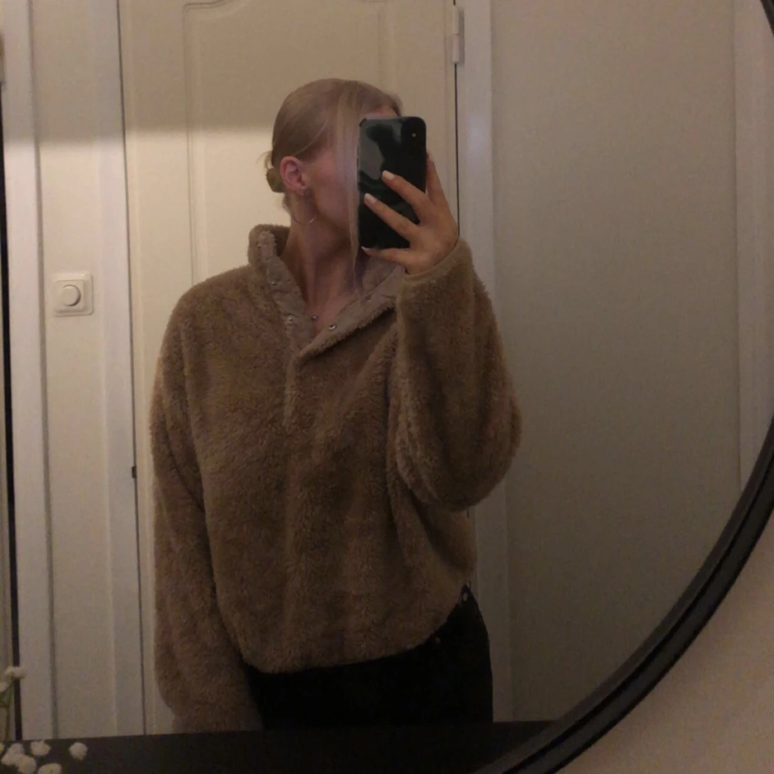 Beige teddyjacka från H&M