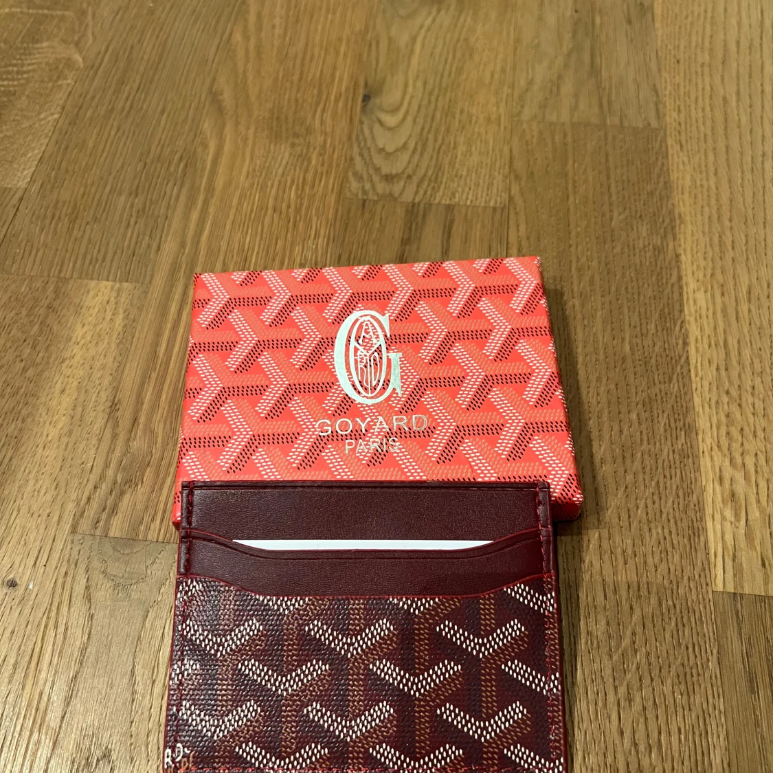 Vinröd Plånbok / korthållare slim - 2